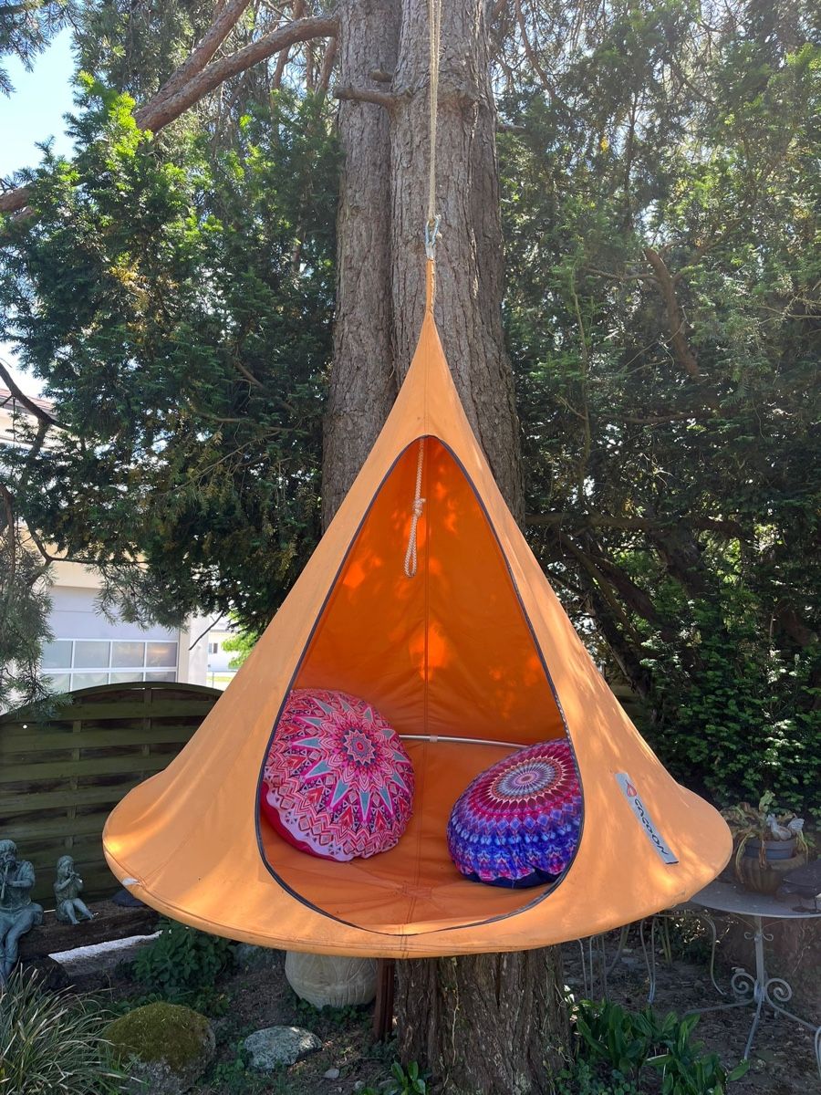 Poltrone pensili da giardino: Cacoon Hängesessel orange, 150 cm  – Usato da Lenzburg venduto da selabella 2