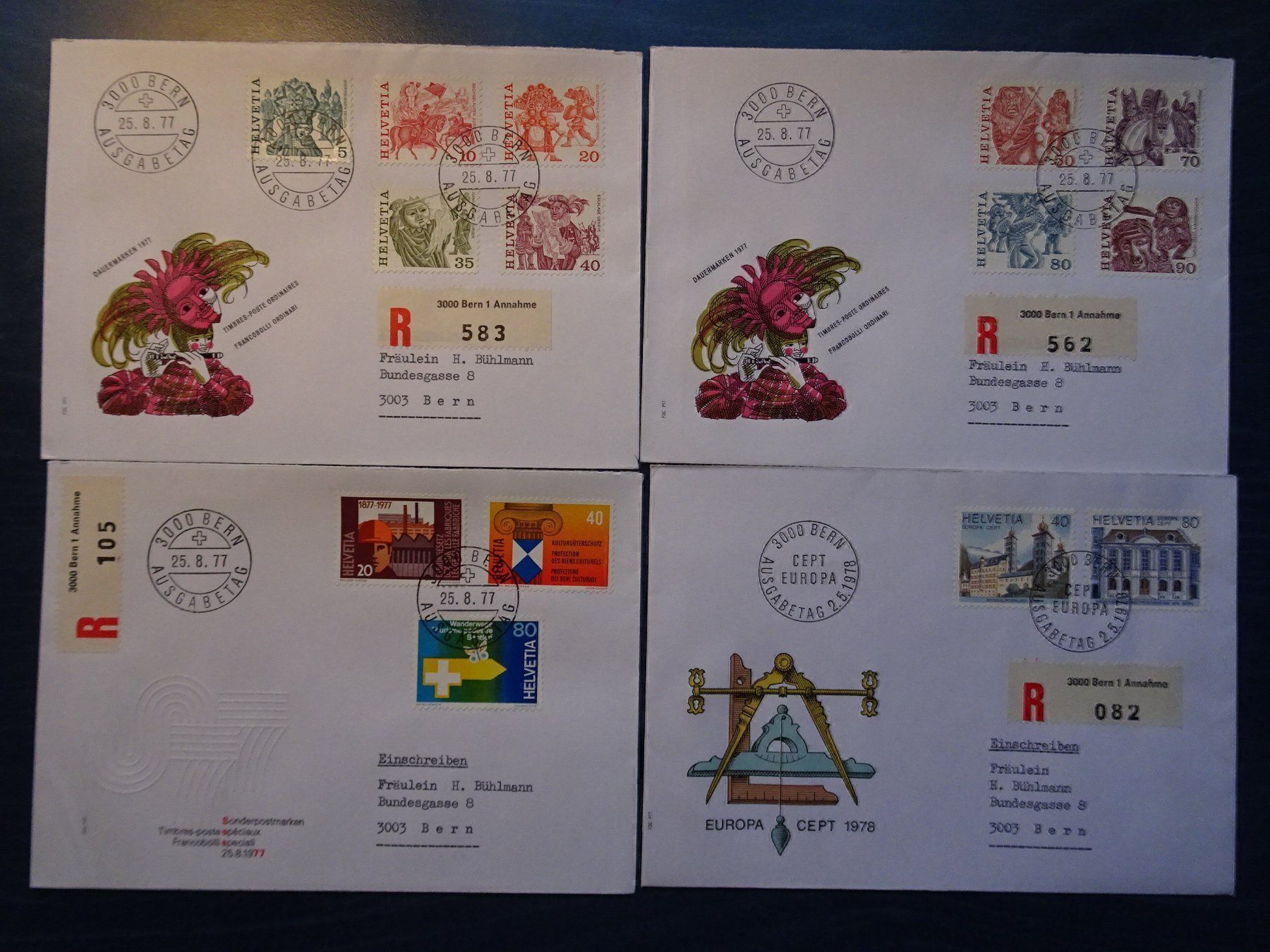 Alle Briefmarken: FDC  1978 – Gebraucht aus Aadorf von Chnorli-Furz