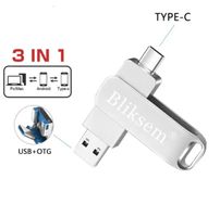 USB-Stick 3in1 64 GB, USB+Micro USB+TUP-C