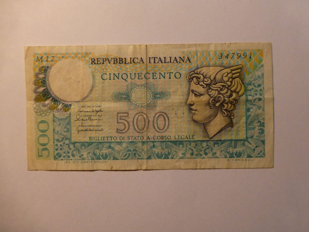 Banknoten, 500 Italienischer-Lire 1976 | Kaufen auf Ricardo
