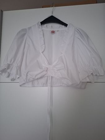 Weisse Trachtenbluse Spank&Wansky Grösse 48 