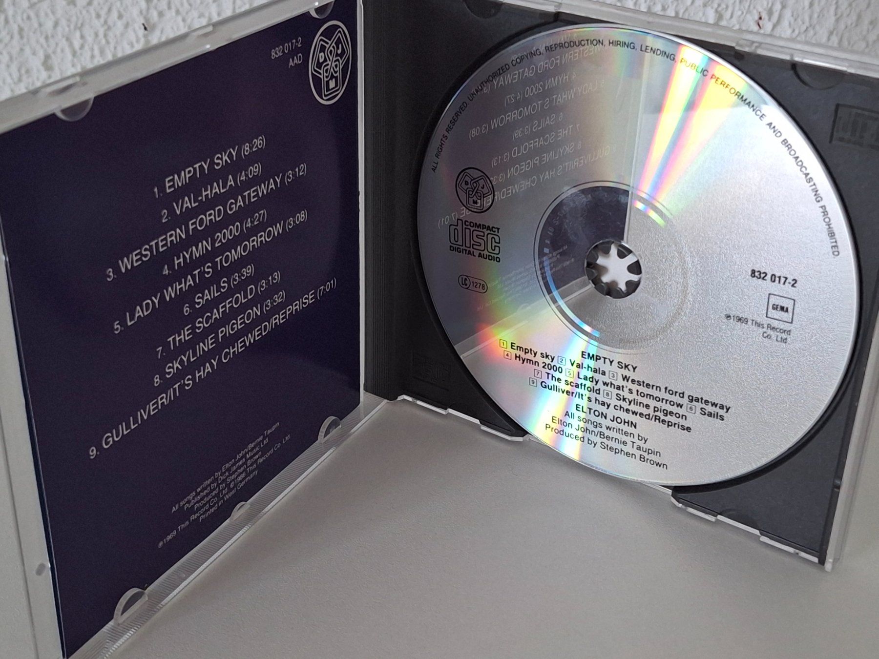CD: CD  Elton John - Empty Sky – Usato da Aarberg venduto da Jackup1 2