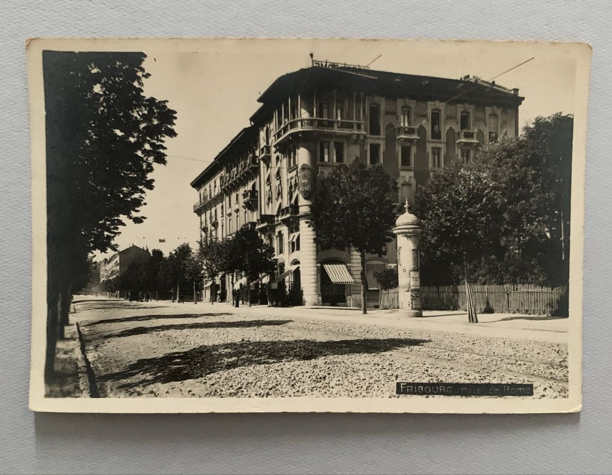 Cartoline postali: Ansichtskarte/Photo - Boulevard de Pérolles/Chemin du Musée – Usato da Düdingen venduto da polytropon_5 1