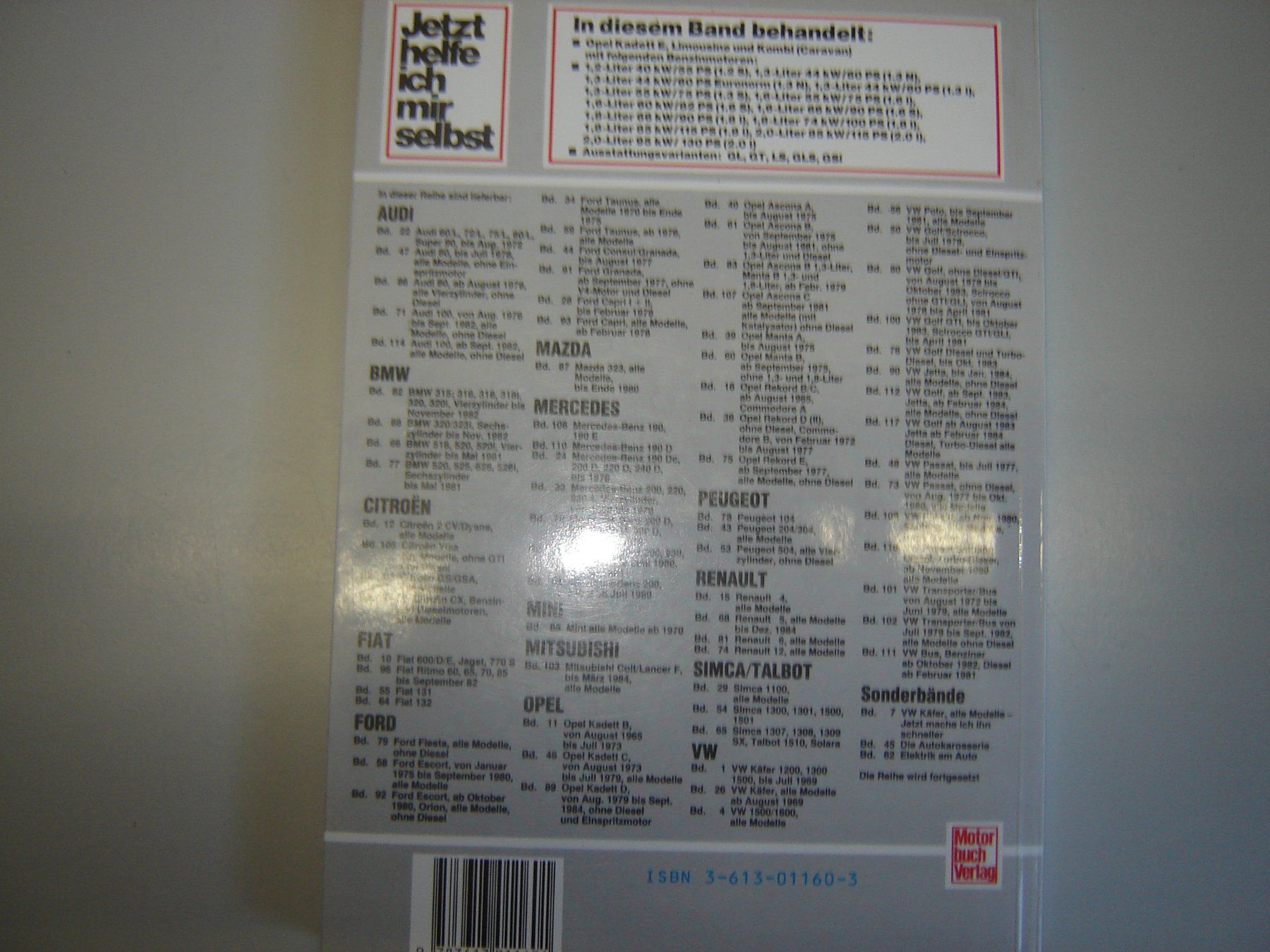 Libri: OPEL Kadett E ab Oktober  84 – Usato da Allenwinden venduto da Wm26 1