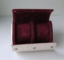 Uhrenbox aus Leder Weiss - Boite à montres en cuir blanc
