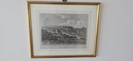 Kupferstich Vue du chateau de Werdenberg um 1790 