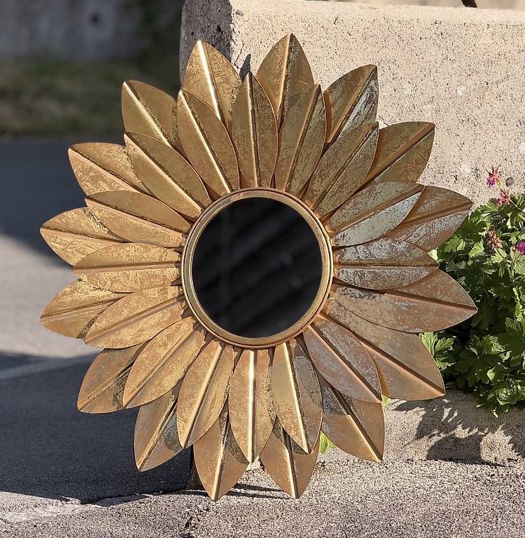 Specchi: Miroir doré en forme de grand soleil  – Usato da Chavornay venduto da knightmare34th 2