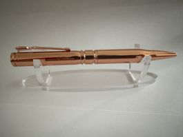 Kugelschreiber Patronen-Design Roségold Metall Neu 