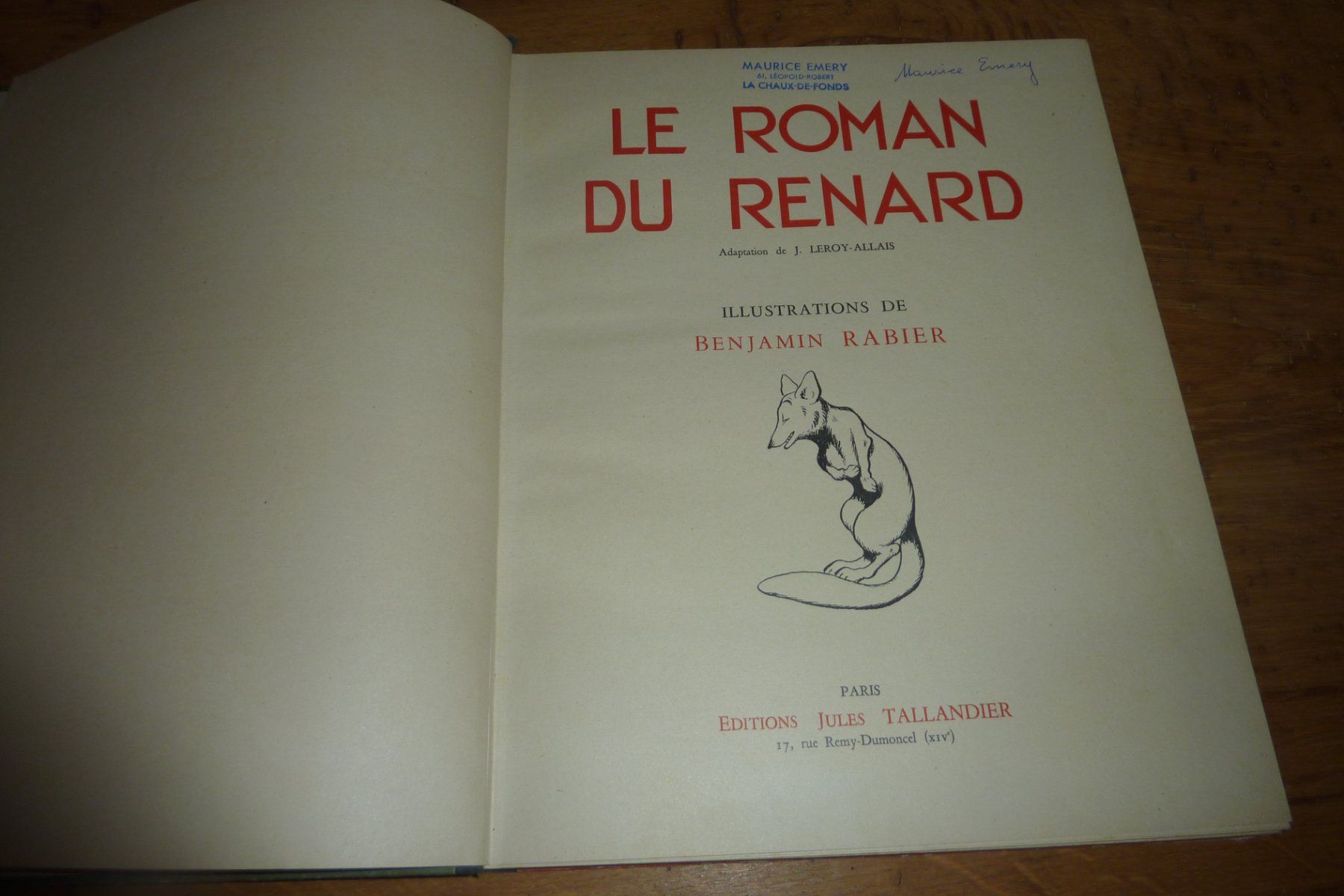 Libri: Roman du Renard, Benjamin Rabier, Illustrations,Bilderbuch – Usato da Lausen venduto da akira003 2