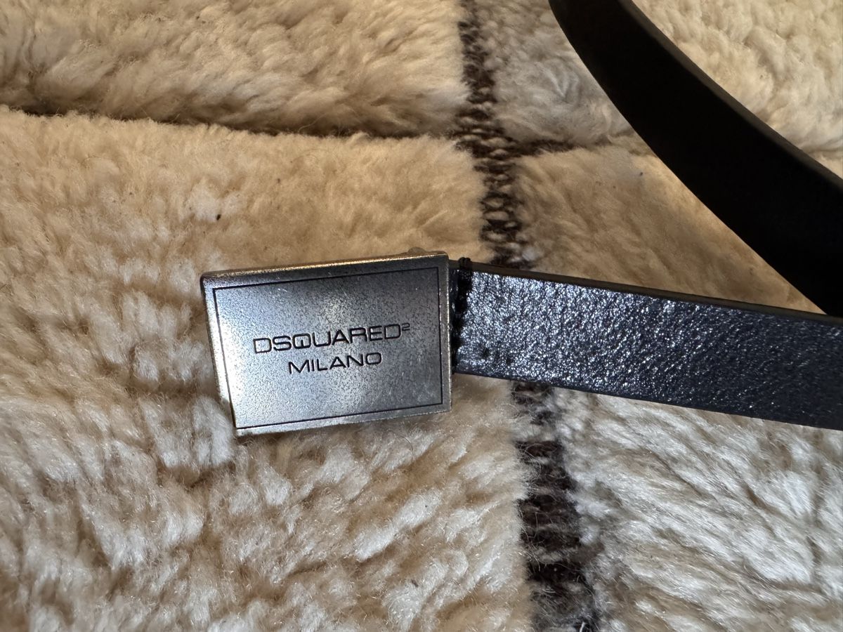 Dsquared2 Cinture: Schwarzer Dsquared2 Ledergürtel Milano, Grösse 75 cm – Usato da Wilderswil venduto da Renaissance1 1