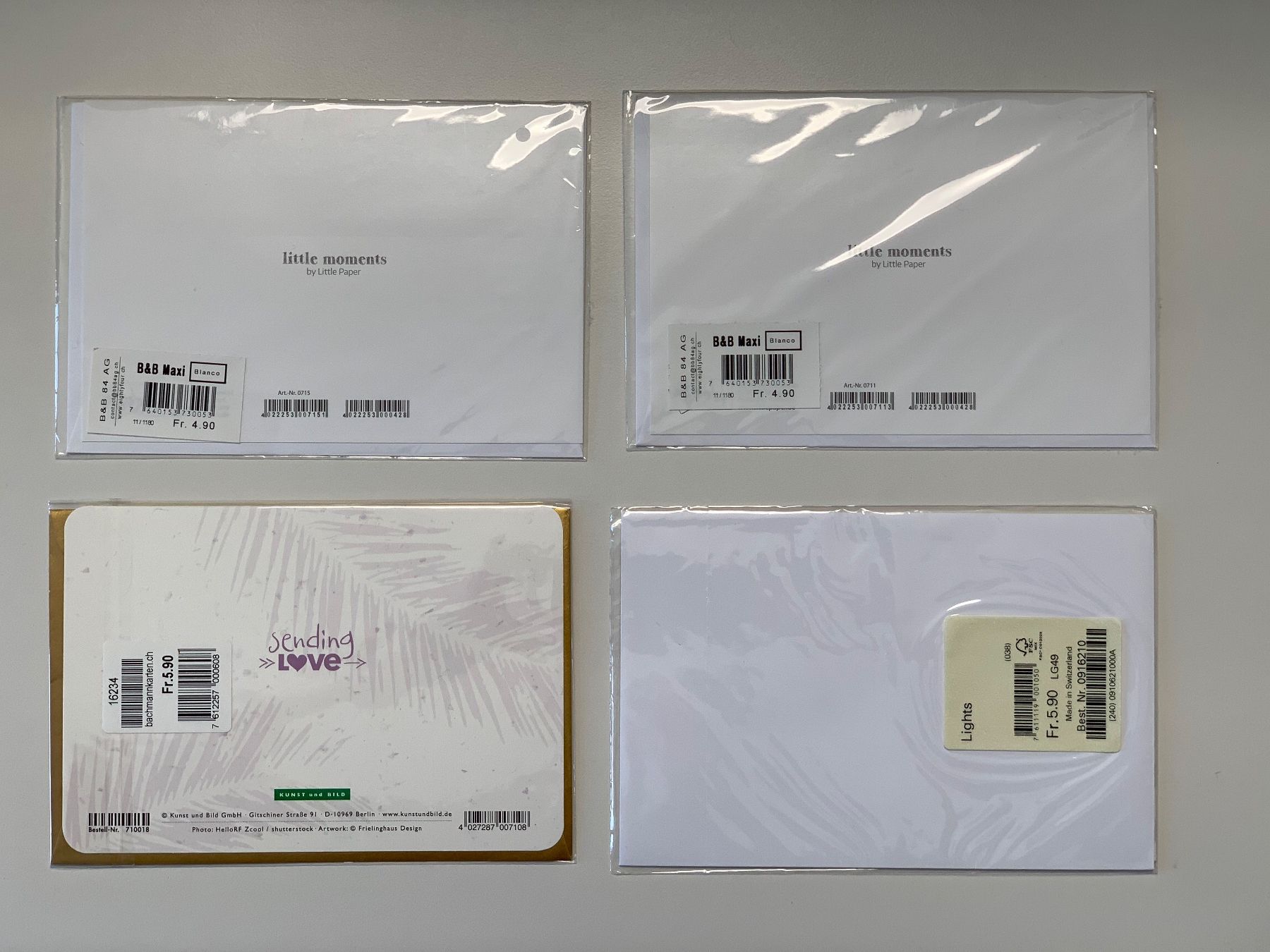 Cartoline: 4er-Set Grusskarten, neu – Nuovo e nell'imballaggio originale da Windisch venduto da rhu_wd8q 1