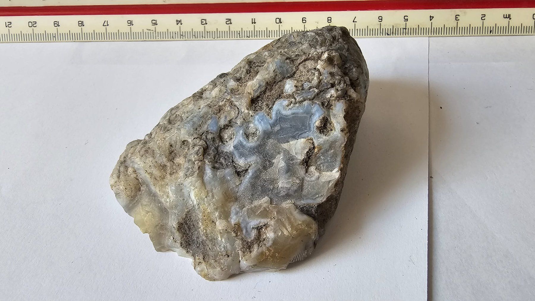 Mineralien & Heilsteine: Polished Grey Banded Agate Half Nodule – Gebraucht aus St-Légier-Chiésaz von nig_dk7p 3