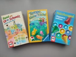 3 x Reisespiele - Brettspiele, Top Zustand !