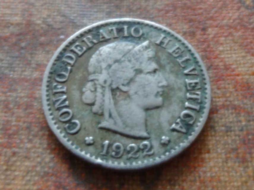 Tutti le monete: 5 Rp. 1922  (A) – Usato da Romanel-sur-Lausanne venduto da Swift13