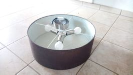 Deckenleuchte, braun weiß, klassisch INKLUSIVE Metallfassung