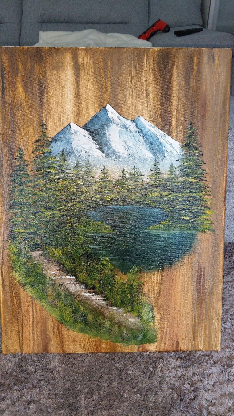 Dipinti: Bergsee nach Bob Ross – Nuovo (secondo la descrizione) da Illnau venduto da asnatop 1