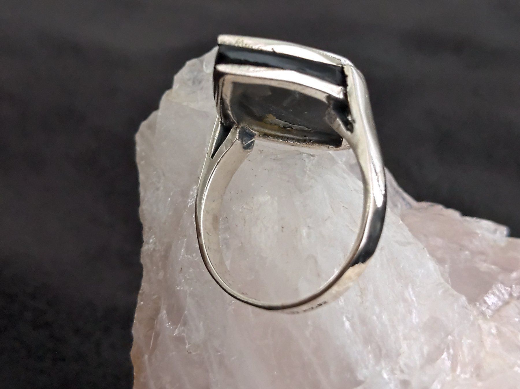 Anelli: Ring Silber 925 mit schwarzem Stein – Usato da Istighofen venduto da Ringparadies 2