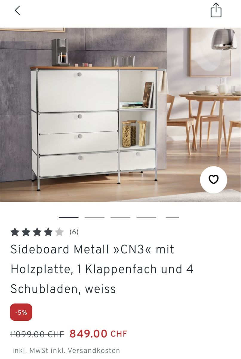 Kommoden: Sideboard Metal CN3 (USM dupe) – Gebraucht aus Sevelen von sar_hmx8 2