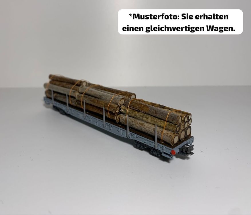 Kato Modelleisenbahnen: RhB Kato Rungenwagen Sonderanfertigung mit Echtem Bundholz – Neu (gemäss Beschreibung) aus Neuenegg von Mazdanier