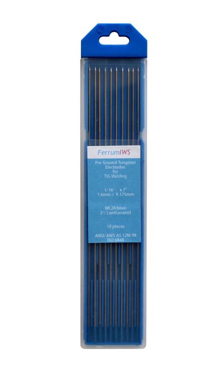 TEN-HIGH Wolfram-Elektroden WL20 – 2% Lanthan, Blau, 1,0x175 Mm, 10 Stück, Für WIG-Schweißen