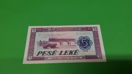 Albanien 5 Lekë Banknote von 1976 - Top