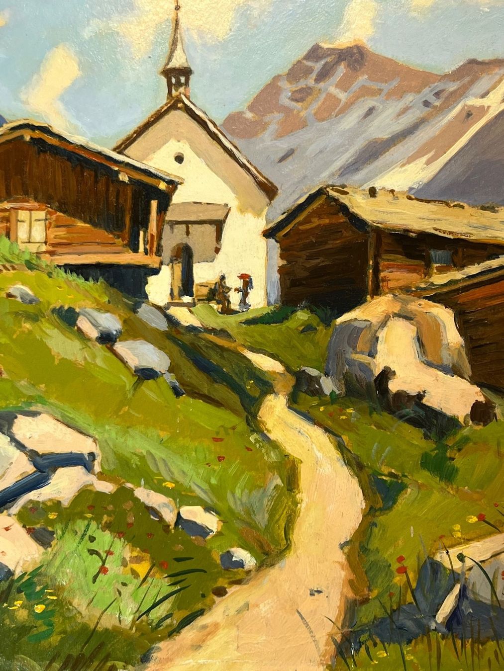 Gemälde: Gemälde Kühmatt Lötschental Willy Friedrich Burger – Gebraucht aus Vaduz von Unikate-Markt 4