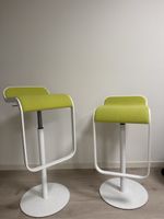 Hocker Barhocker 2 Stk. Lapalma weiss/lindgrün höhenverstell