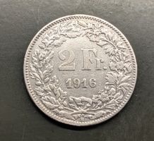 2 Fr. Münze Jahrgang 1916 Silber