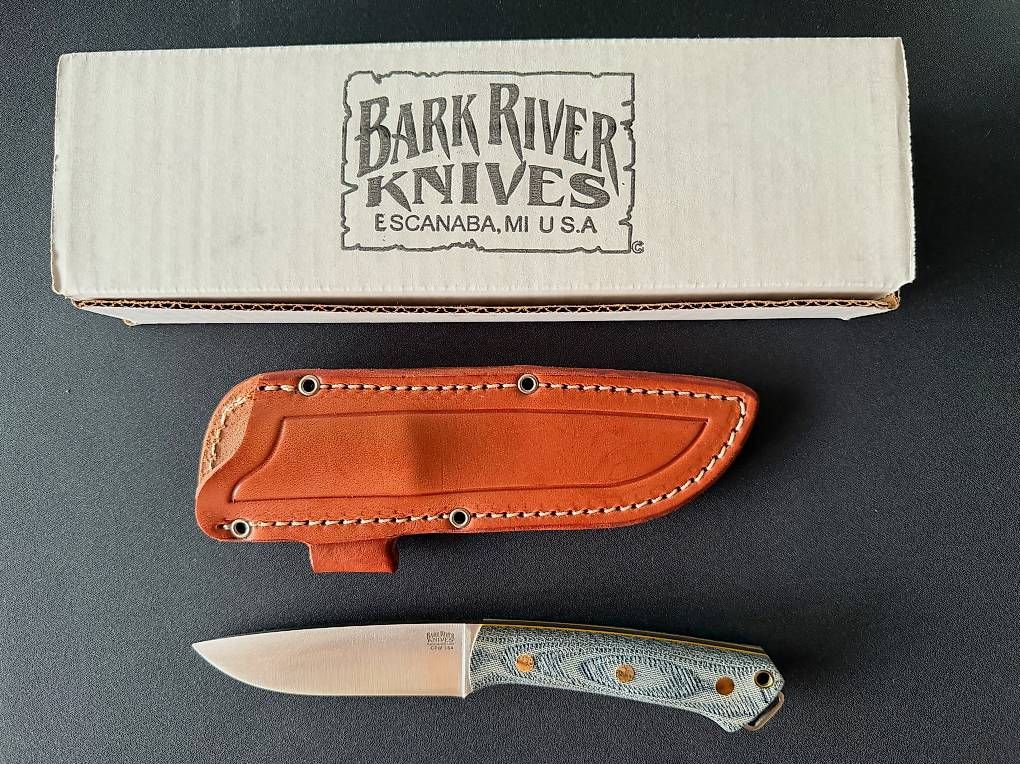 Bark River Accessoires: Bark River, Fox River - Blue Denim Micarta, Yellow Liners – Neuf avec emballage d'origine à Montagnola par Netmastro 3