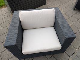 Polyrattan Sessel anthrazit