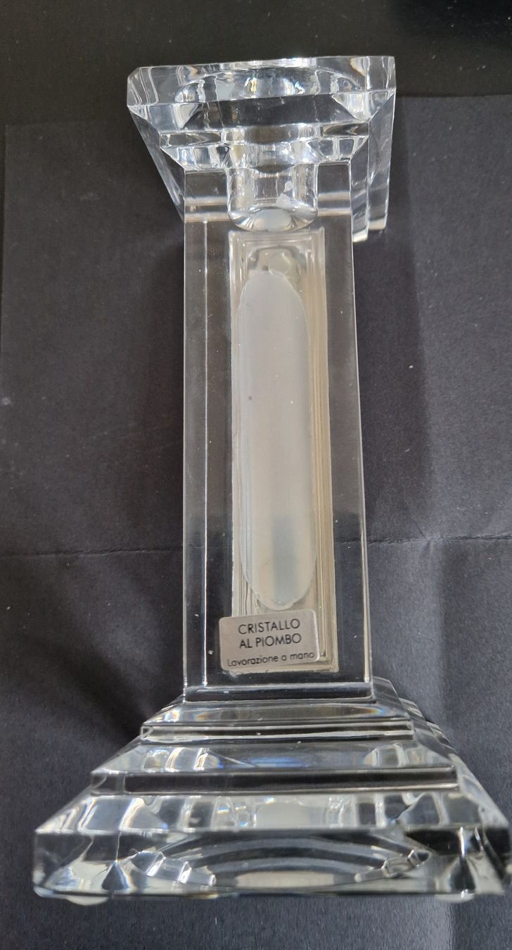 Portacandele: Kerzenhalter   in cristallo di Boemia – Nuovo (secondo la descrizione) da Luzern venduto da PAPPALARDO1955 3
