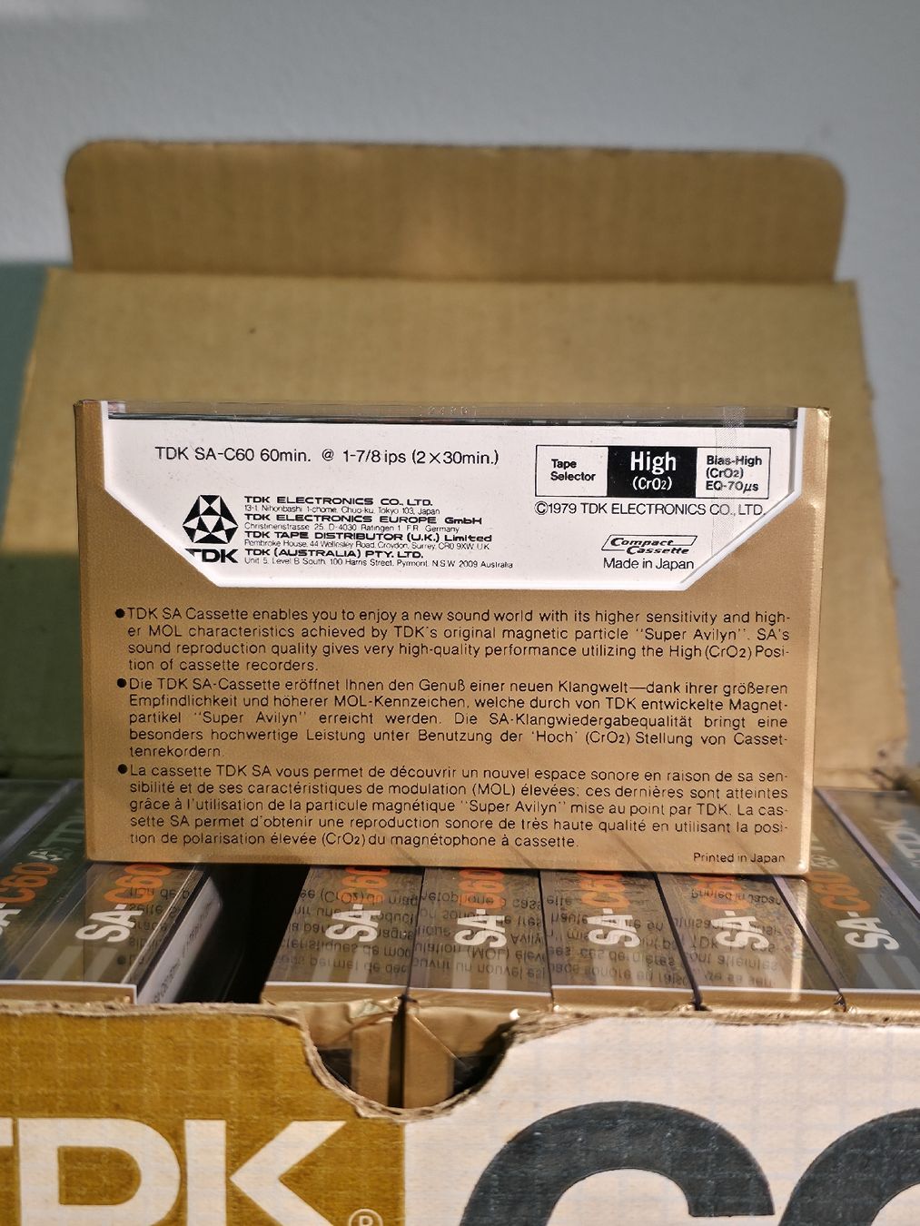 Cassettes audio: 10 x TDK SA-C60 - in Originalkarton - NOS – Neuf (Voir description) à Dietlikon par litisop 2