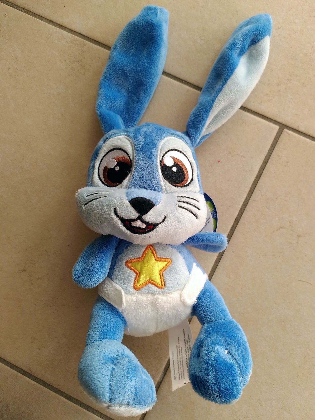 Migros Spielzeuge: BLAUER PLÜSCHHASE – Gebraucht aus Brugg AG von olamim
