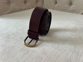 Bordeau vintage leather belt