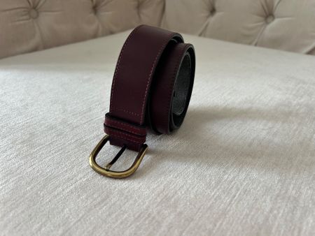 Bordeau vintage leather belt