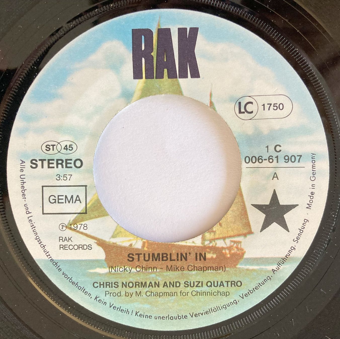 Dischi in vinile: SUZI QUATRO & CHRIS NORMAN - STUMBLIN' IN – Usato da Bottens venduto da hotter-than-hell 2