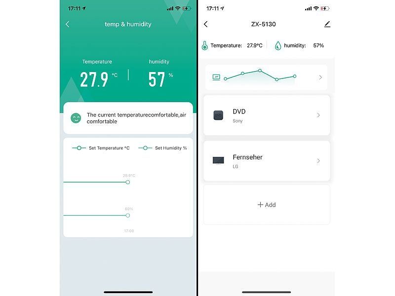 Telecomandi: IR-Fernbedienung mit Smartphone-App, Temp.-&Luftfeucht.Sens. – Nuovo e nell'imballaggio originale da Giubiasco venduto da softmail 7