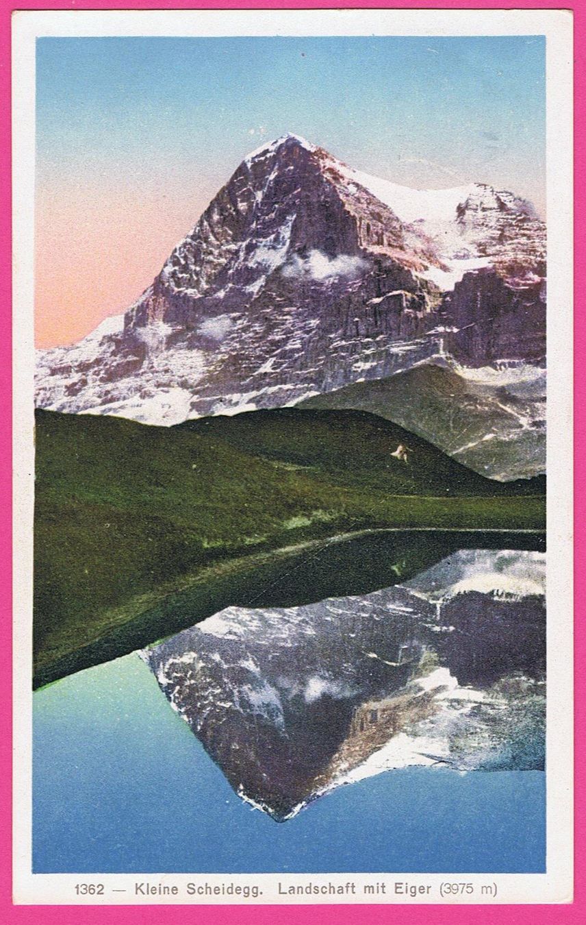 Ansichtskarten: Kleine Scheidegg gel 1952 Landschaft mit Eiger – Gebraucht aus Einsiedeln von dillie