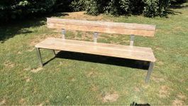 Sitzbank Holz Metall gebraucht