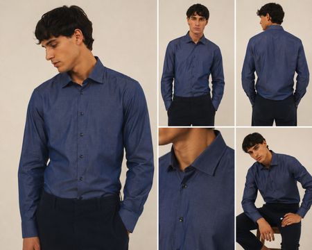 Eton Hemd Grösse 42 blau topzustand