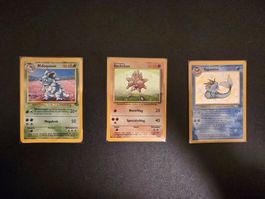Nidoqueen, Nockchan and Vaporeon Holo Wizards Vintage 1999