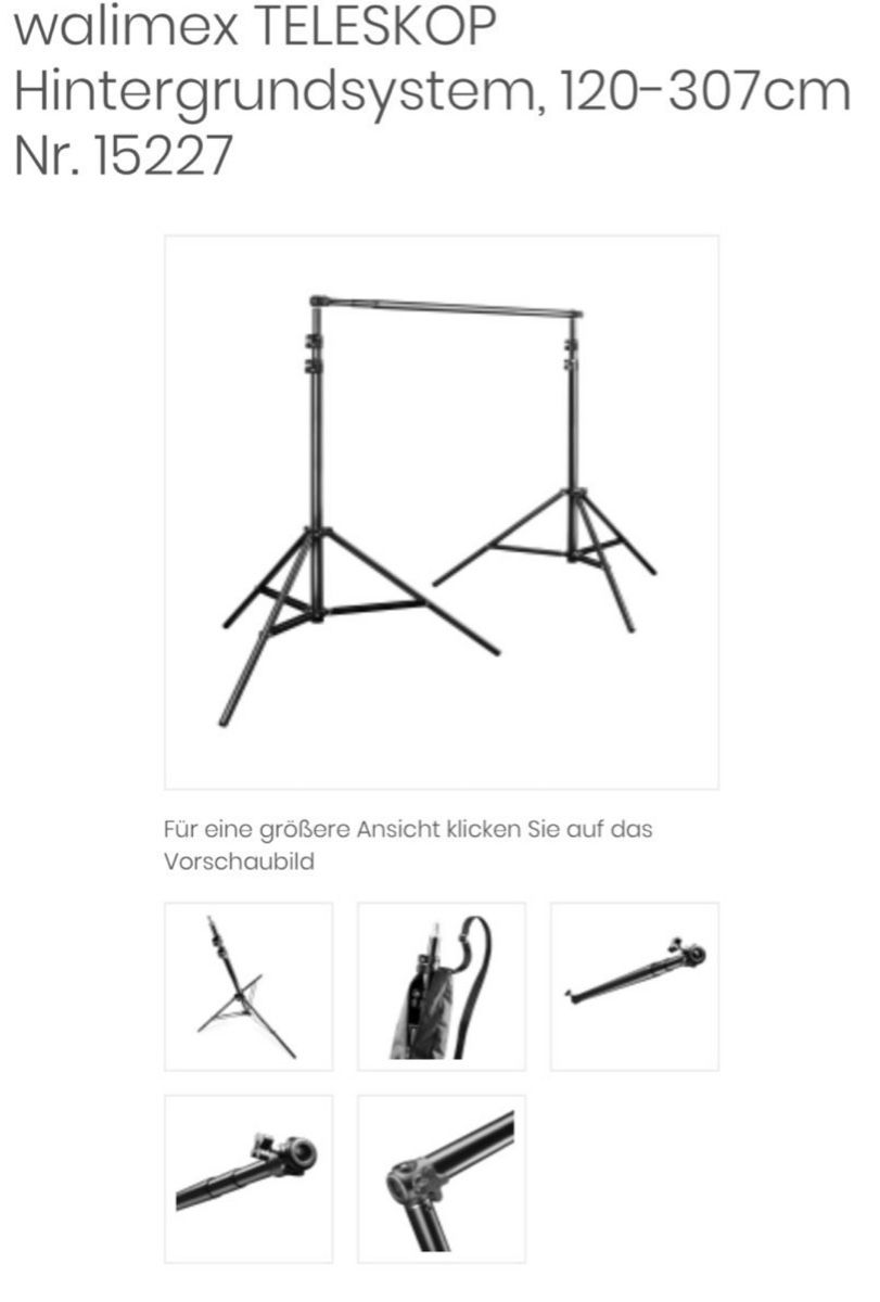 Altri Accessori: Wallimex Fotostudio Hintergrundsystem – Usato da Sarmenstorf venduto da Nathaliie_21 1
