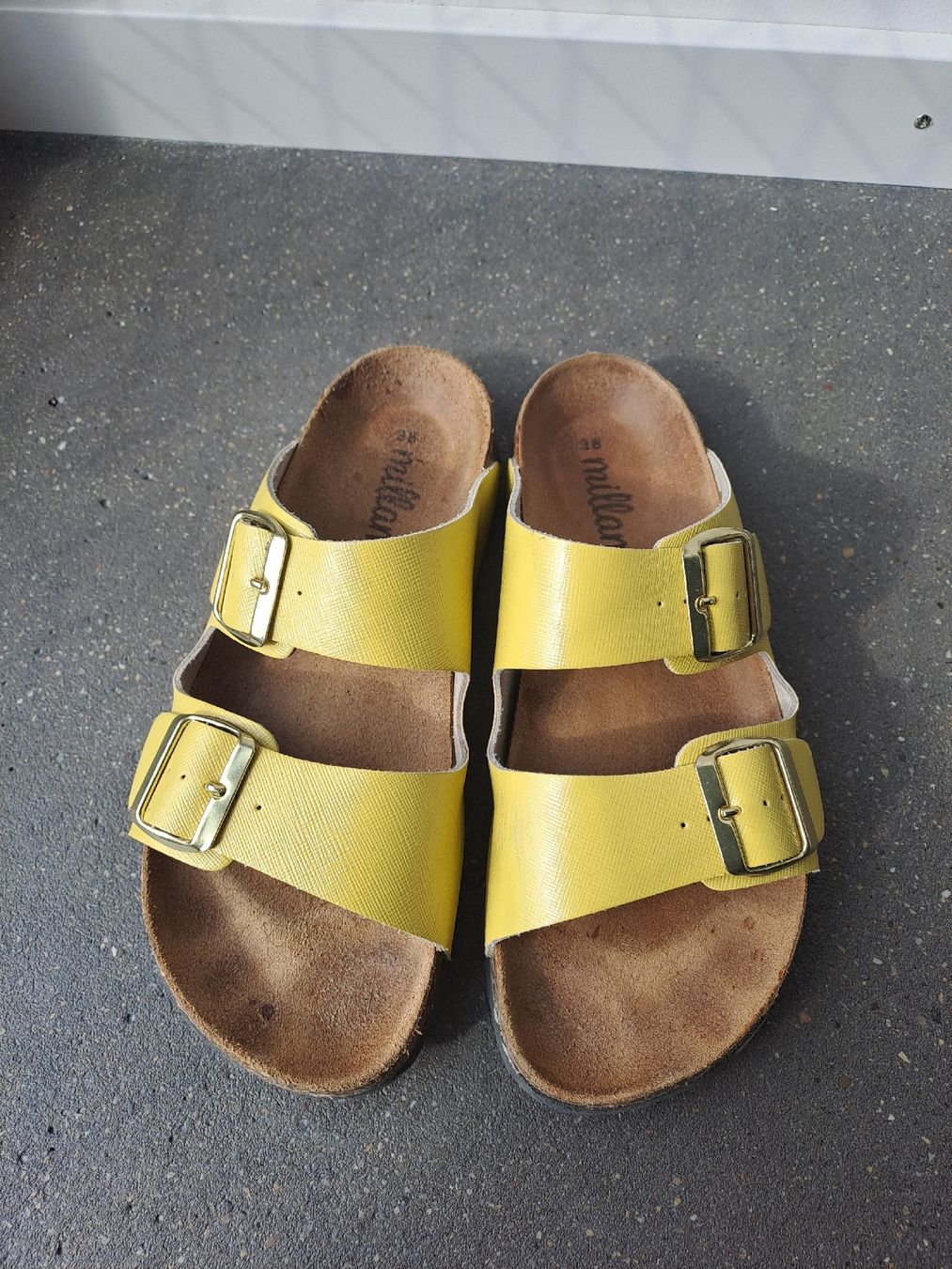 Scarpe da donna: Slippers leather, leder sliders hausschuhe, flip flops – Usato da Zürich venduto da ann_7xvv 1