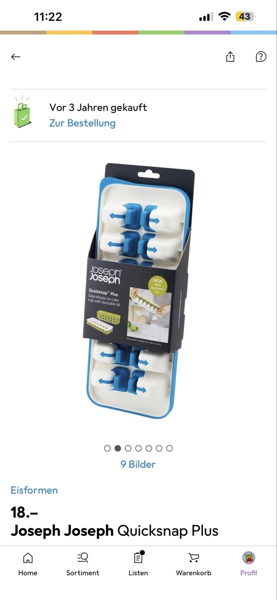 Joseph Joseph Elettrodomestici da cucina: Joseph Joseph Quicksnap Plus Eiswuerfelform - Neuwertig! – Nuovo (secondo la descrizione) da Bülach venduto da deinmica