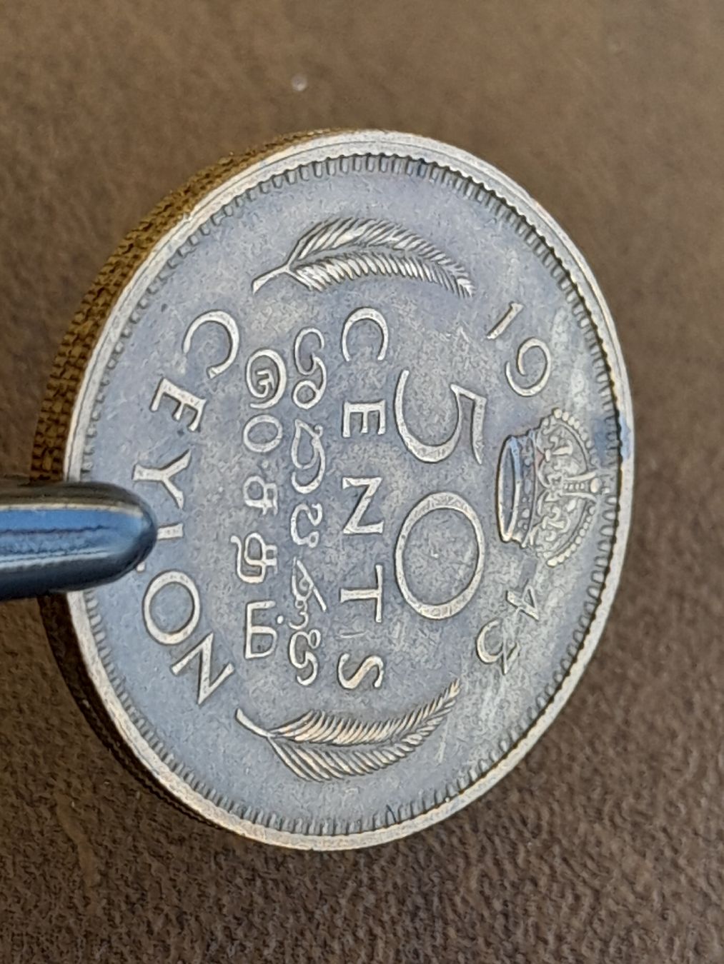 Tutti le monete: 50 Cents 1943 Ceylon  – Usato da Basel venduto da Basel_20 3
