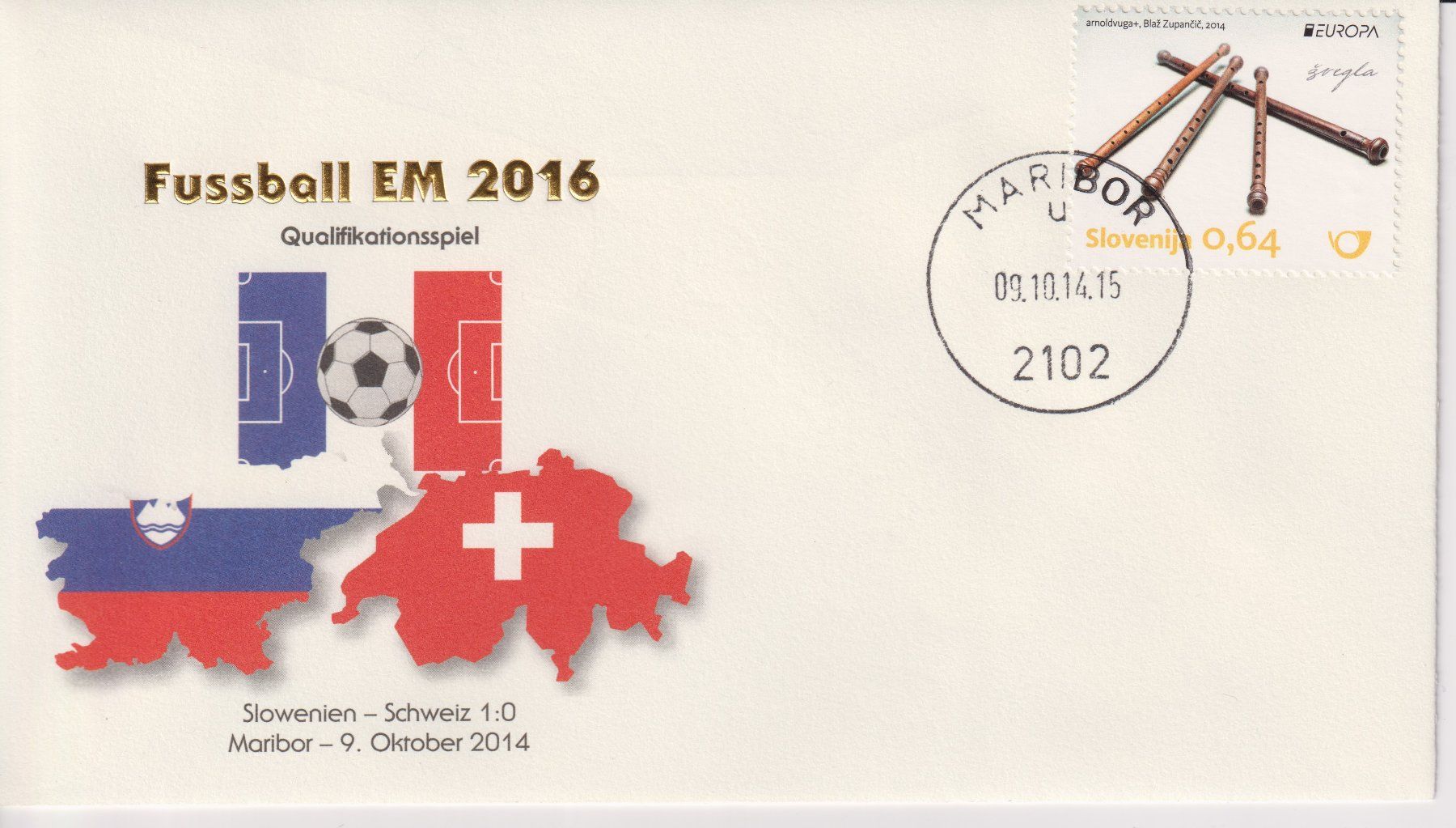 Alle Briefmarken: Fussball-EM 2016 – Gebraucht aus Bellach von qsearch 4