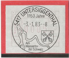 5417 UNTERSIGGENTHAL SK76 EVT 03.01.83 auf ATM (FRAMA)
