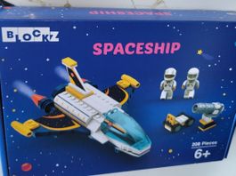 Blockz Spaceship Spielzeug, 208 Teile, Weltraum Bausatz, joe
