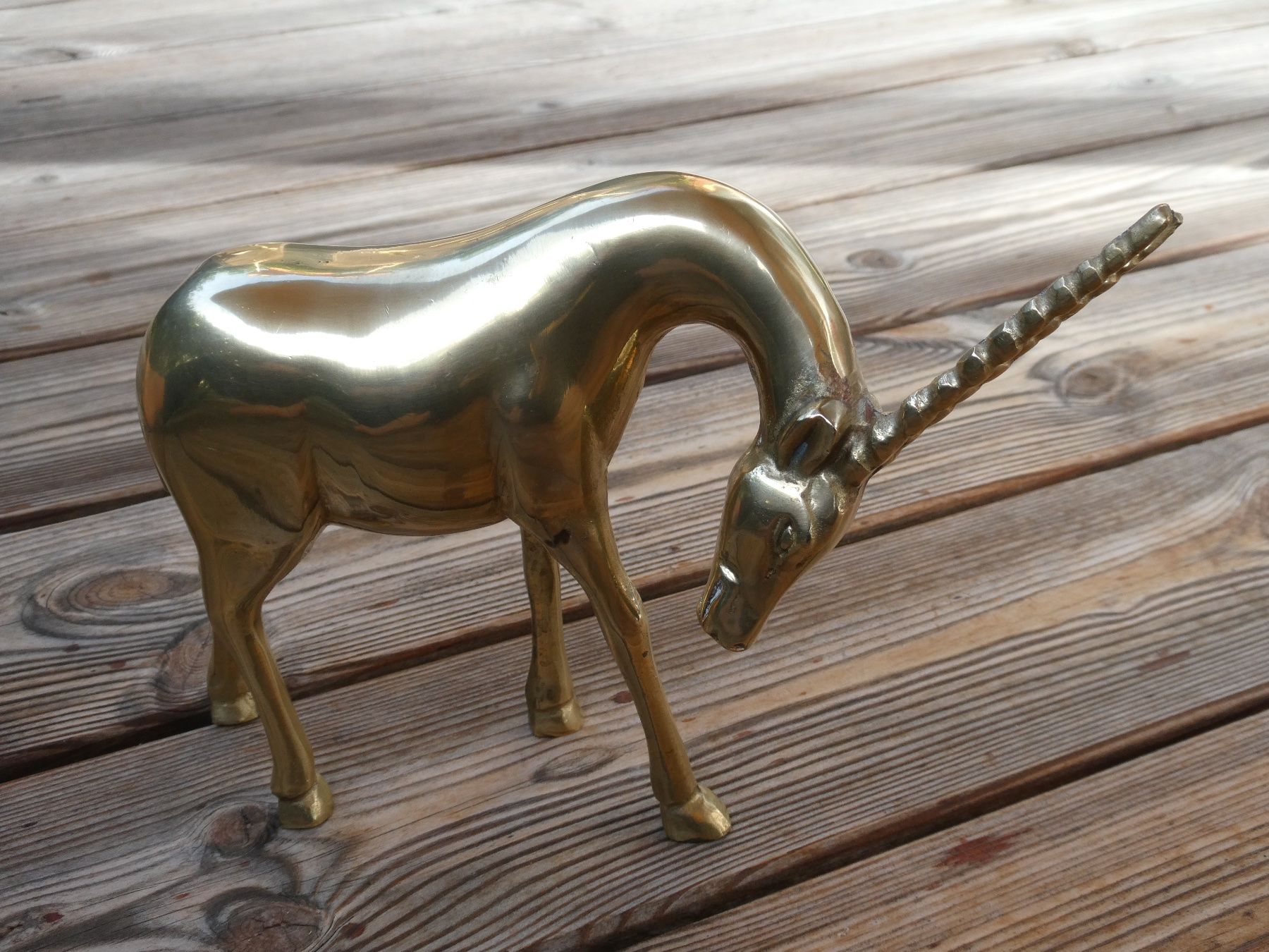 Figurines: Thomsongazelle oder so ? schwerer Messingguss poliert – D'occasion à Lüchingen par Eeizo