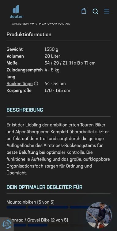 Deuter Sacs à dos: Deuter Trans Alpine Pro 28 Rucksack – D'occasion à Winterthur par jok_5b29 5